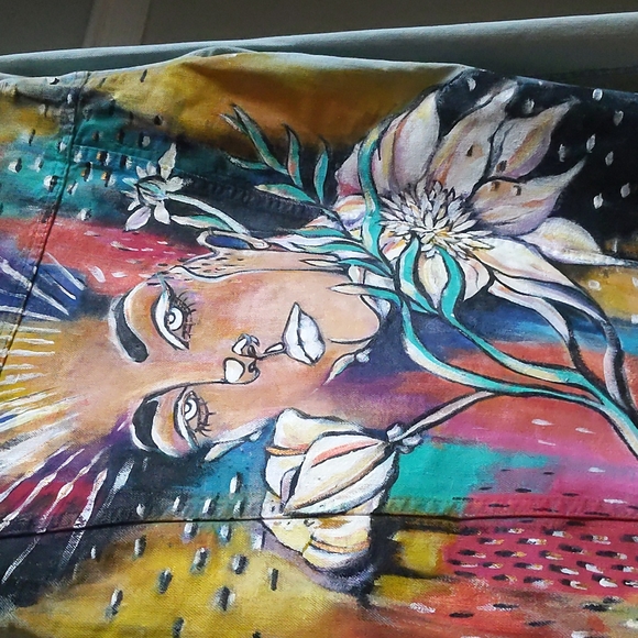 Hand-painted Jacket Handmade Artistic Streetware - Picture 3 of 7